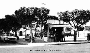 Oran - Saint-Eugene - Eglise et la Place